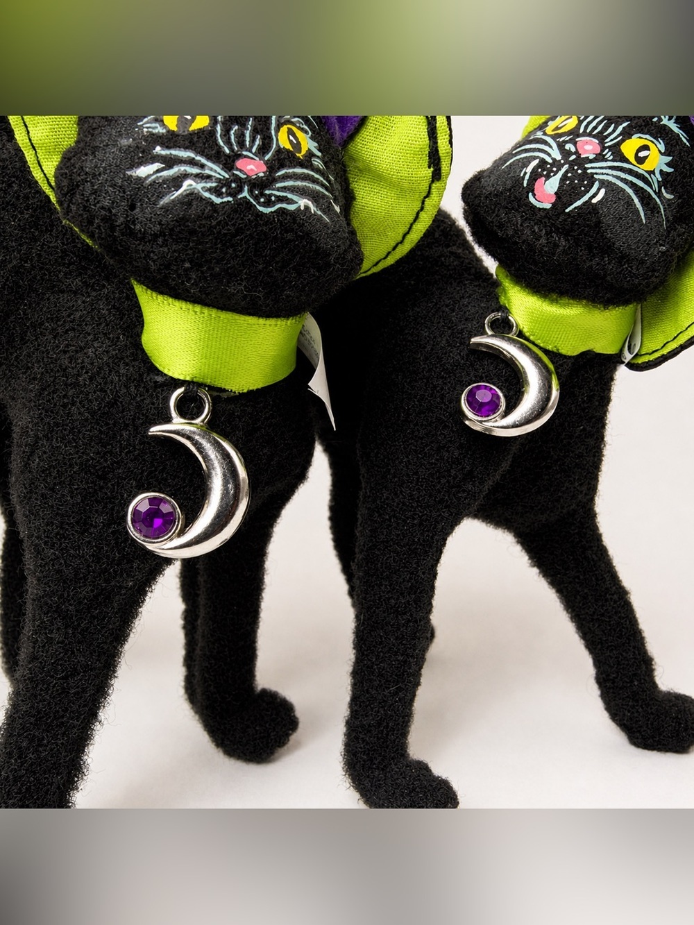 Annalee Black Cat Pair Halloween Decor Bendable Vintage Dolls - Picture 6 of 12